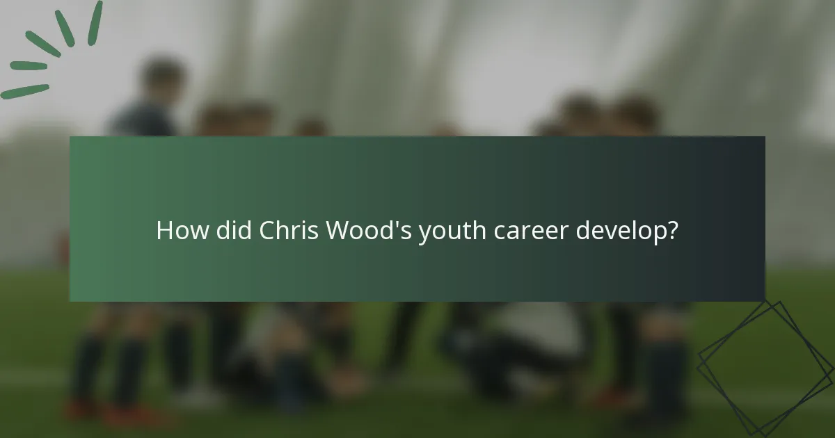 How did Chris Wood's youth career develop?
