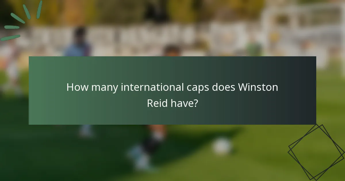 How many international caps does Winston Reid have?