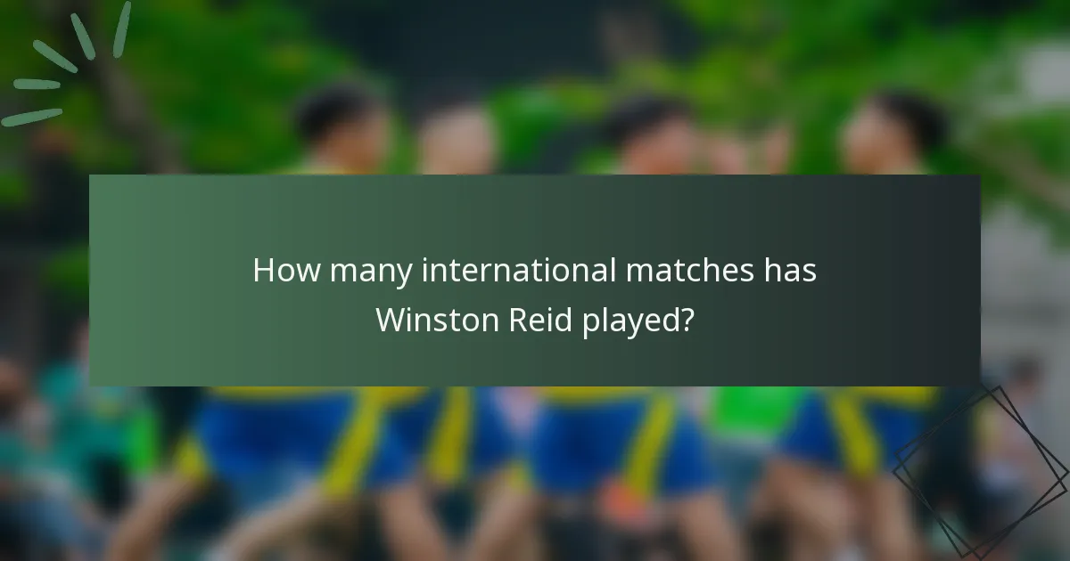 How many international matches has Winston Reid played?