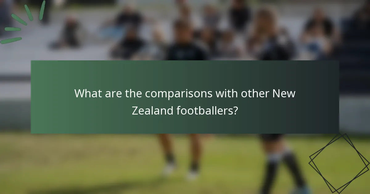 What are the comparisons with other New Zealand footballers?