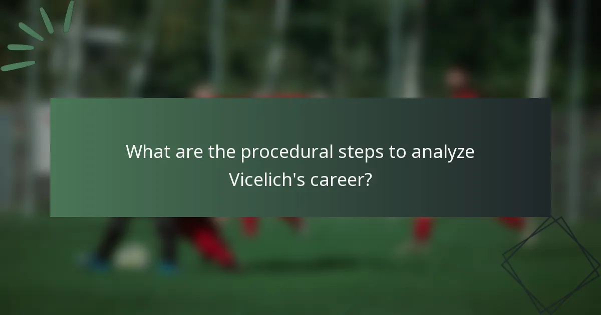 What are the procedural steps to analyze Vicelich's career?