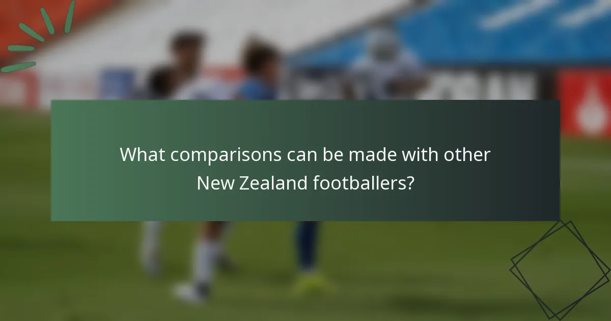 What comparisons can be made with other New Zealand footballers?